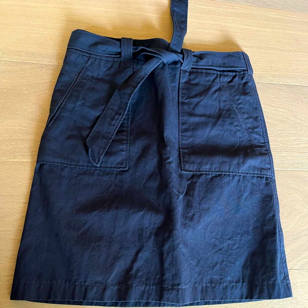 A.P.C. Navy midi skirt